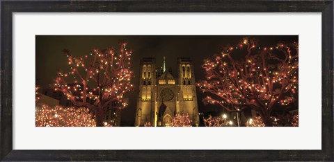 Framed Facade Of A Church, Grace Cathedral, San Francisco, California, USA Print