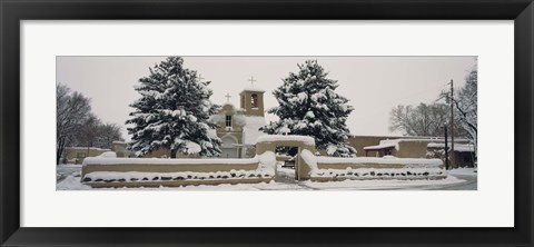 Framed Facade of a church, San Francisco de Asis Church, Ranchos de Taos, Taos, New Mexico, USA Print