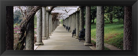 Framed Columns Along A Path In A Garden, Maymont, Richmond, Virginia, USA Print