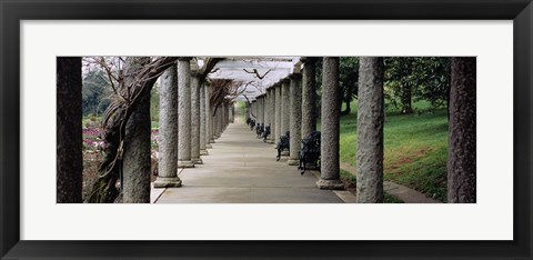 Framed Columns Along A Path In A Garden, Maymont, Richmond, Virginia, USA Print