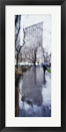 Framed Reflection Of A Building On Water, Flatiron Building, NYC, New York City, New York State, USA Print