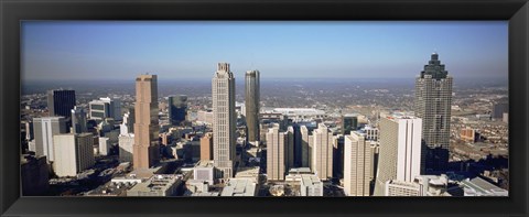 Framed Aerial view of Atlanta, Georgia Print