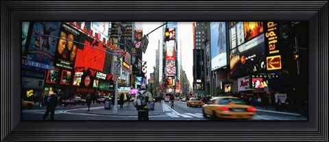 Framed Traffic on a road, Times Square, New York City Print