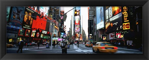 Framed Traffic on a road, Times Square, New York City Print