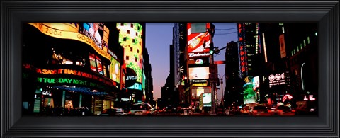 Framed Times Square, New York City at night Print