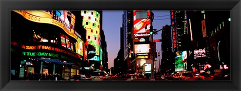 Framed Times Square, New York City at night Print