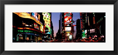 Framed Times Square, New York City at night Print