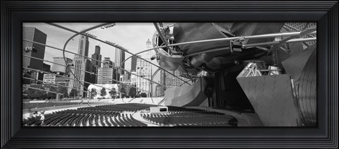 Framed Low Angle View Of Buildings In A City, Pritzker Pavilion, Millennium Park, Chicago, Illinois, USA Print