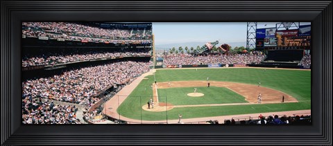 Framed High angle view of a stadium, Pac Bell Stadium, San Francisco, California Print