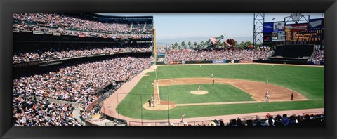 Framed High angle view of a stadium, Pac Bell Stadium, San Francisco, California Print