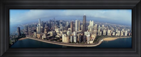 Framed High angle view of buildings at the waterfront, Chicago, Illinois, USA Print