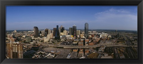 Framed Aerial view of a city, Dallas, Texas, USA Print