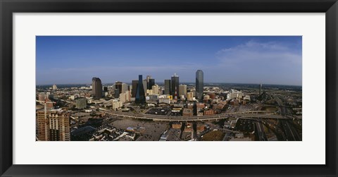 Framed Aerial view of a city, Dallas, Texas, USA Print