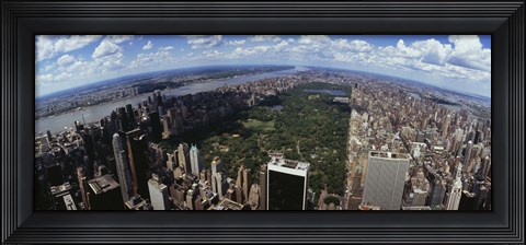 Framed Aerial View of New York City with Central Park Print