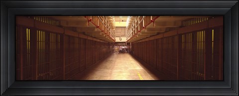 Framed Cell Block In A Prison, Alcatraz Island, San Francisco, California, USA Print