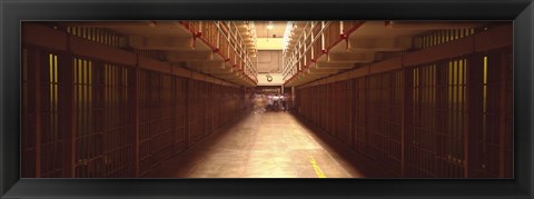 Framed Cell Block In A Prison, Alcatraz Island, San Francisco, California, USA Print