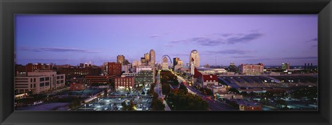 Framed St. Louis, Missouri at Dusk Print