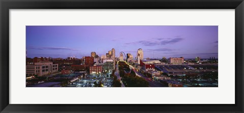 Framed St. Louis, Missouri at Dusk Print