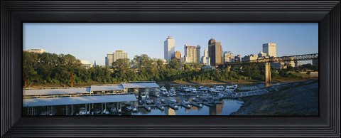Framed City At Dusk, Memphis, Tennessee, USA Print