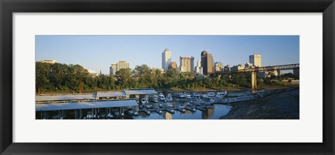 Framed City At Dusk, Memphis, Tennessee, USA Print