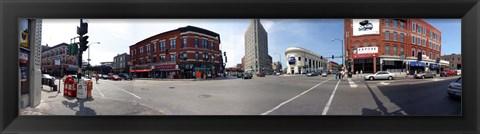 Framed Buildings in a city, Wicker Park and Bucktown, Chicago, Illinois, USA Print