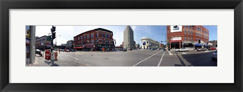 Framed Buildings in a city, Wicker Park and Bucktown, Chicago, Illinois, USA Print