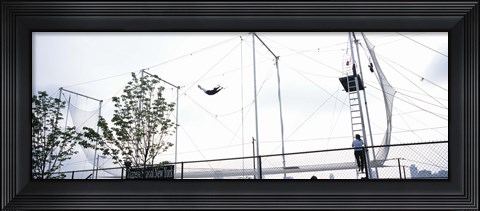 Framed Trapeze School New York, Hudson River Park, NYC, New York City, New York State, USA Print