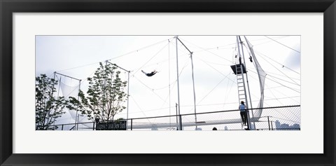 Framed Trapeze School New York, Hudson River Park, NYC, New York City, New York State, USA Print