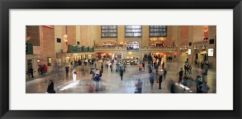 Framed Passengers At A Railroad Station, Grand Central Station, Manhattan, NYC, New York City, New York State, USA Print