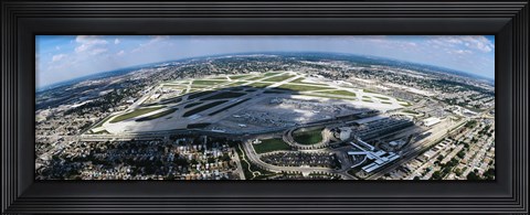 Framed Aerial view of an airport, Midway Airport, Chicago, Illinois, USA Print