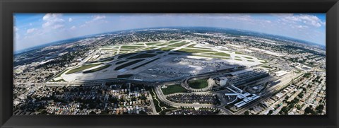 Framed Aerial view of an airport, Midway Airport, Chicago, Illinois, USA Print