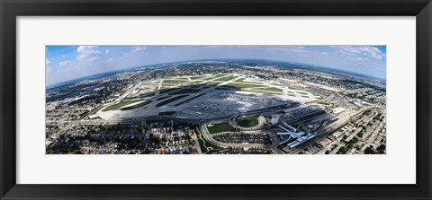 Framed Aerial view of an airport, Midway Airport, Chicago, Illinois, USA Print