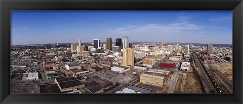 Framed Aerial view of a city, Birmingham, Alabama, USA Print