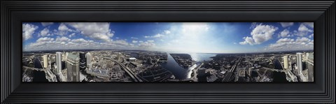 Framed 360 degree view of a city, Tampa, Hillsborough County, Florida, USA Print