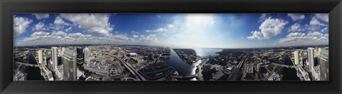 Framed 360 degree view of a city, Tampa, Hillsborough County, Florida, USA Print