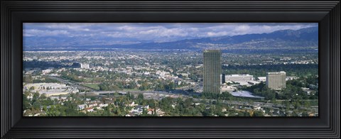 Framed High angle view of a city, Studio City, Los Angeles, California Print