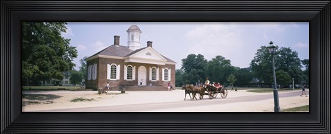 Framed Carriage moving on a road, Colonial Williamsburg, Williamsburg, Virginia, USA Print