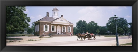 Framed Carriage moving on a road, Colonial Williamsburg, Williamsburg, Virginia, USA Print