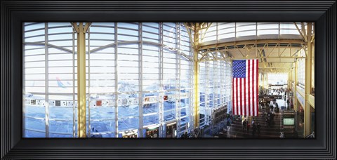 Framed Interior of an airport, Ronald Reagan Washington National Airport, Washington DC, USA Print