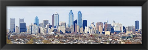 Framed Philadelphia skyline, Pennsylvania, USA Print