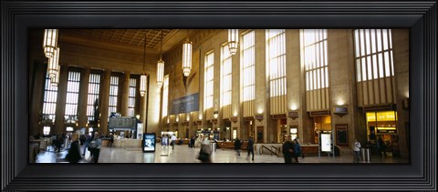 Framed Group of people at a station, Philadelphia, Pennsylvania, USA Print