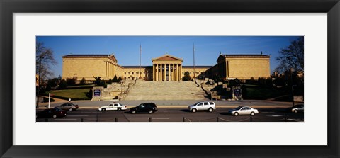 Framed Facade of an art museum, Philadelphia Museum Of Art, Philadelphia, Pennsylvania, USA Print