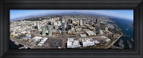 Framed Aerial view of a city, San Diego, California, USA Print