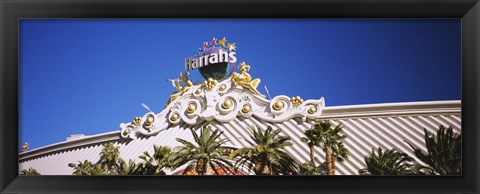 Framed Low angle view of a building, Harrah&#39;s Hotel, Las Vegas, Nevada, USA Print