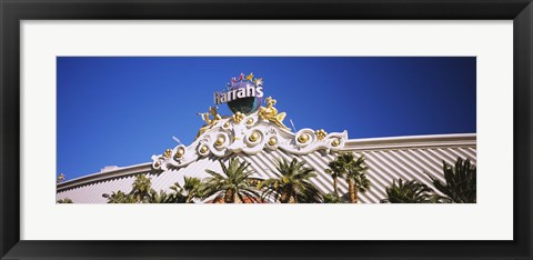 Framed Low angle view of a building, Harrah&#39;s Hotel, Las Vegas, Nevada, USA Print