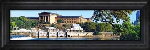 Framed Art museum at the waterfront, Philadelphia Museum Of Art, Schuylkill River, Philadelphia, Pennsylvania, USA Print