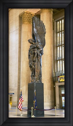 Framed War memorial at a railroad station, 30th Street Station, Philadelphia, Pennsylvania, USA Print