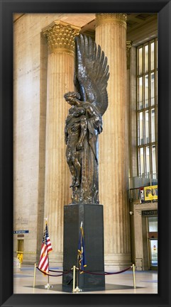 Framed War memorial at a railroad station, 30th Street Station, Philadelphia, Pennsylvania, USA Print