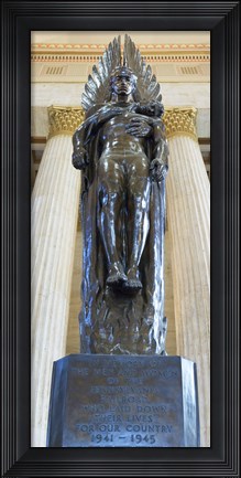 Framed Low angle view of a war memorial statue at a railroad station, 30th Street Station, Philadelphia, Pennsylvania, USA Print