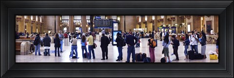 Framed People waiting in a railroad station, 30th Street Station, Schuylkill River, Philadelphia, Pennsylvania, USA Print